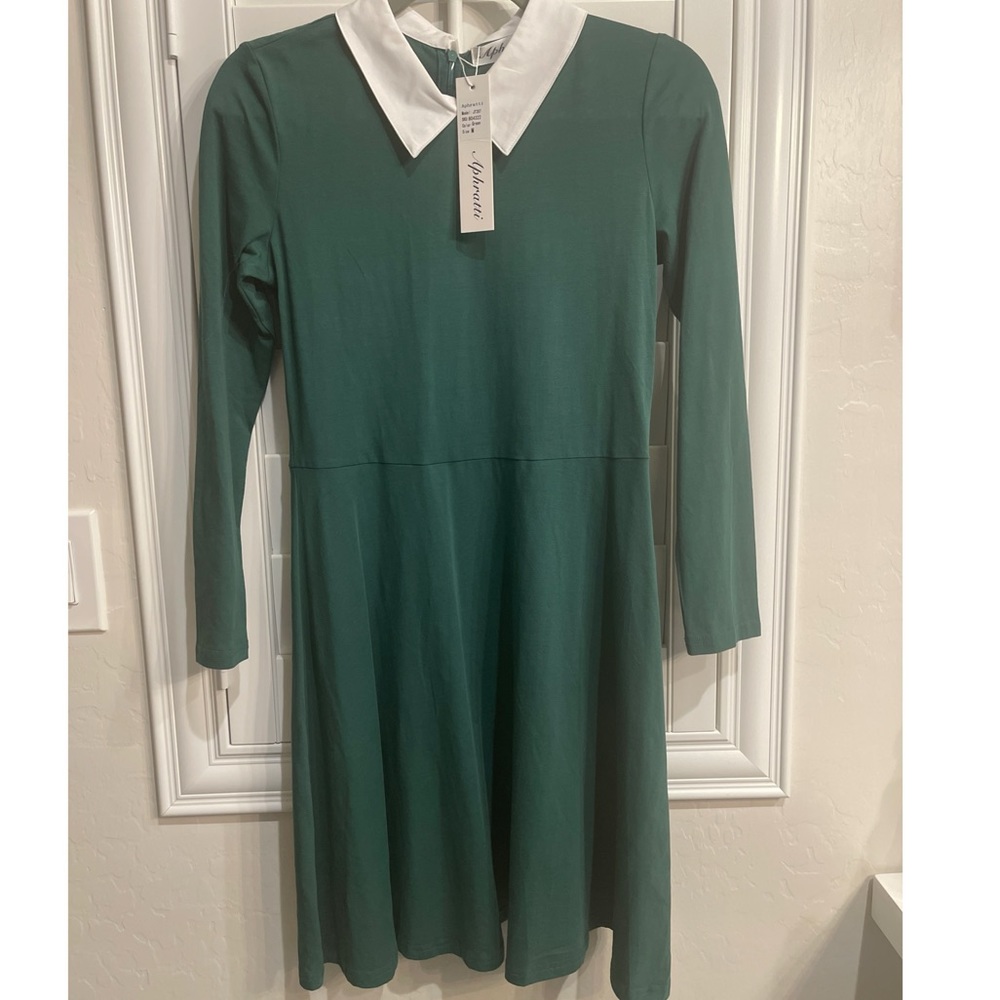 Collared Green Dress
